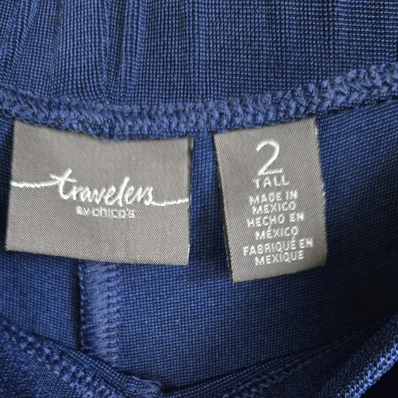 Chico's Traveler royal blue pants Long (Chico's 2T) fits sz 12Tall or LT - Picture 5 of 8